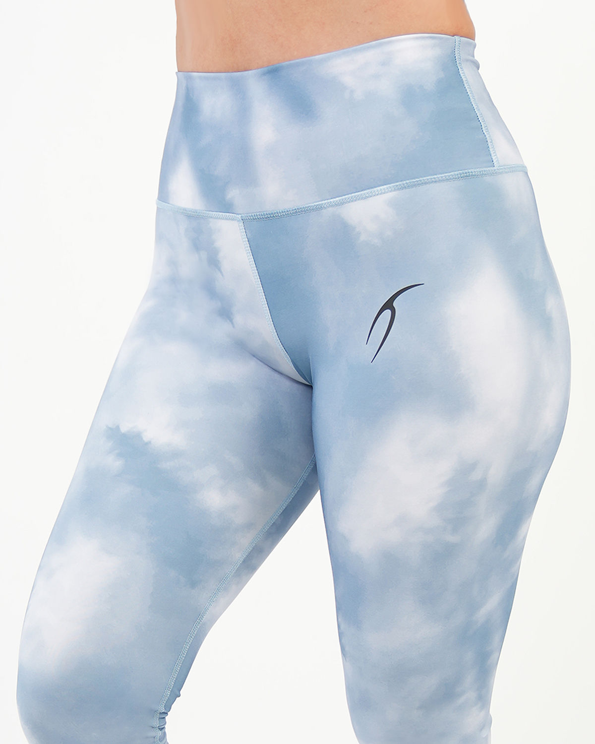 Yoga Printed Blue Leggings-Atum -41739092