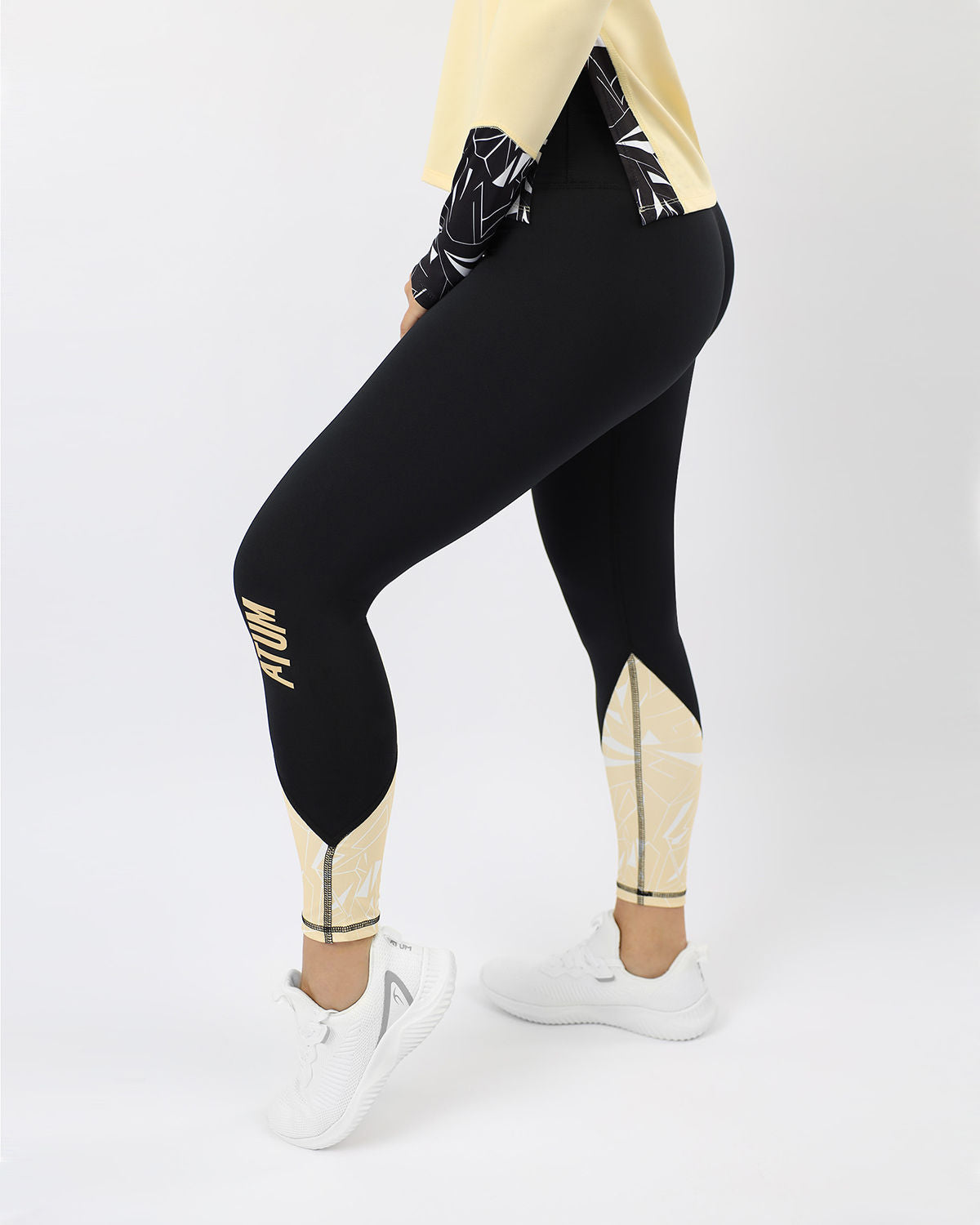 Printed Women's Black Leggings-Atum -26511284