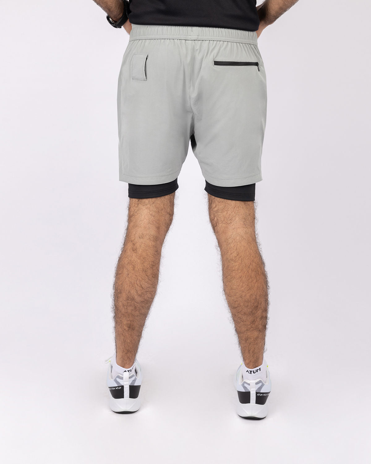 Hidden Pocket Light Gray Training Short-Atum -50783968