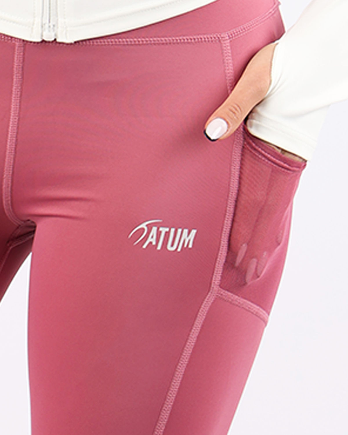 Pocket Flex Capri Pink Leggings-Atum -42878324