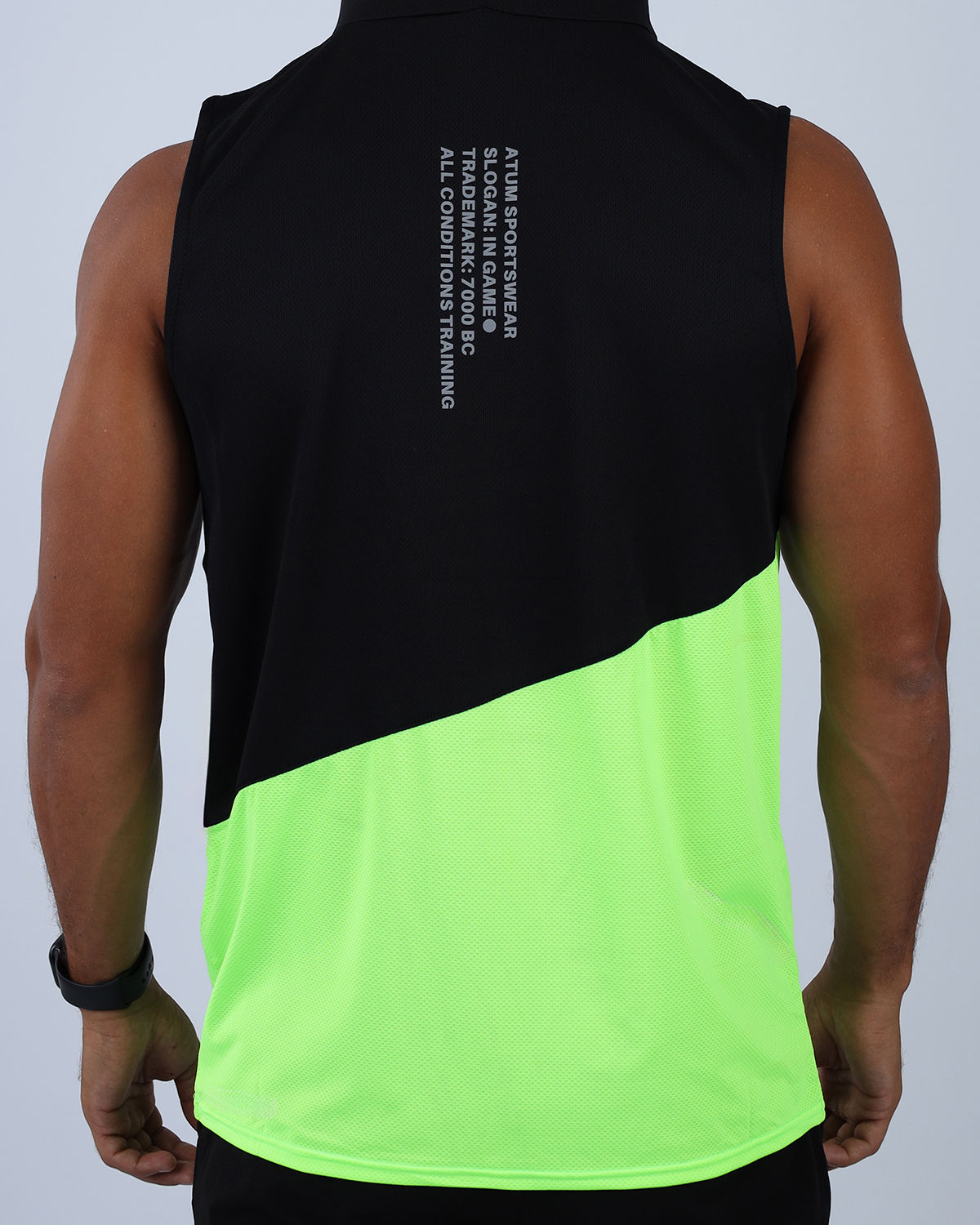 Sleeveless Breathable Green Hoodie-Atum -90209468