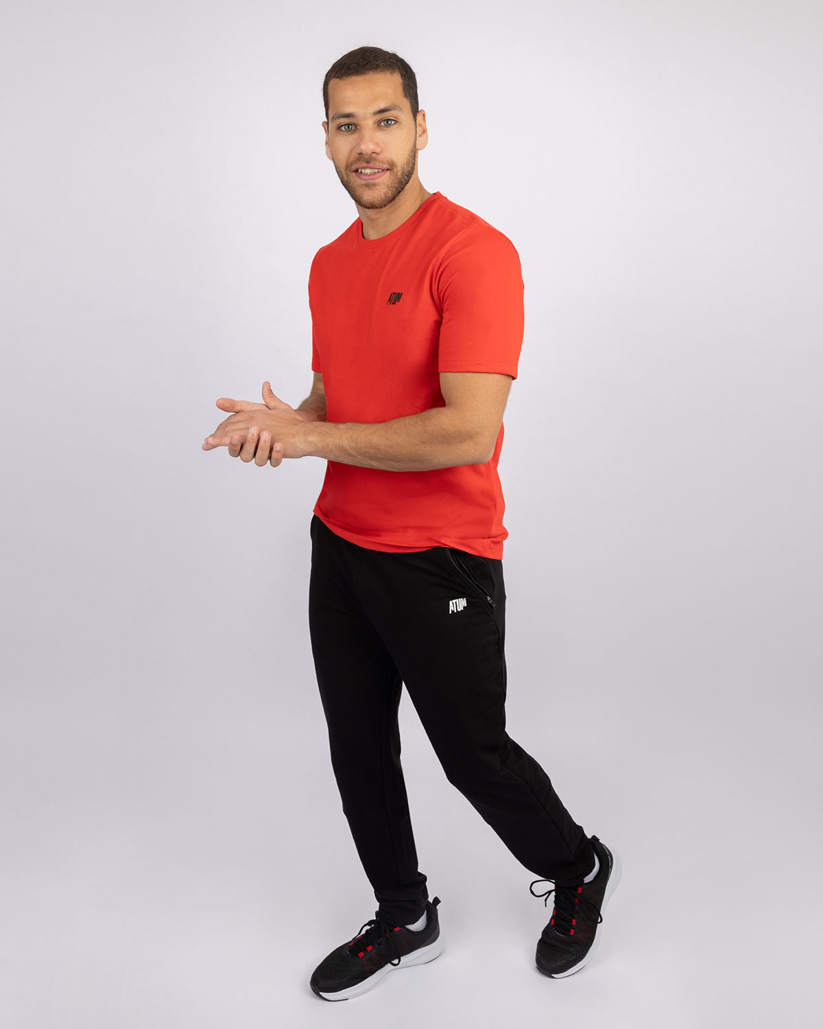 Basic Cotton Red T-Shirt-Atum -47711891
