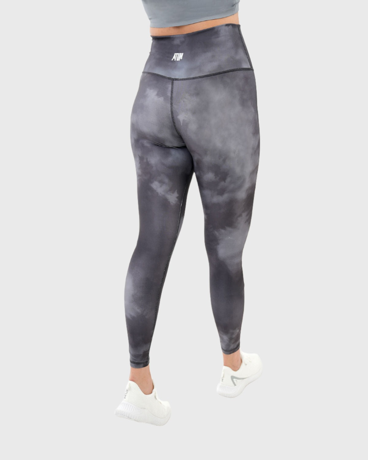Yoga Printed Gray Leggings-Atum -8288159