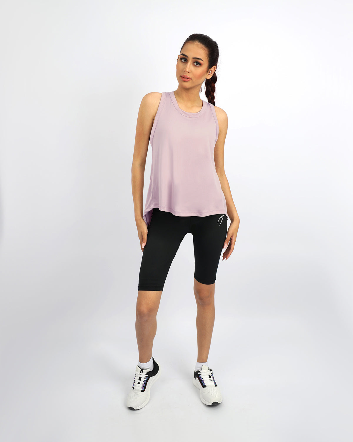 Women's Cross Back Gray Top-Atum -20386377