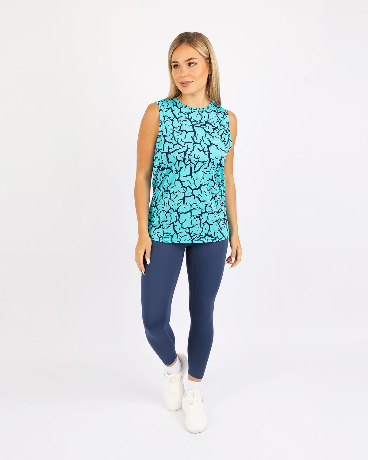 Hyper Sleeveless Turquoise Tank Top-Atum -54706755