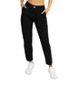Slit Zipper Black Women's Pants