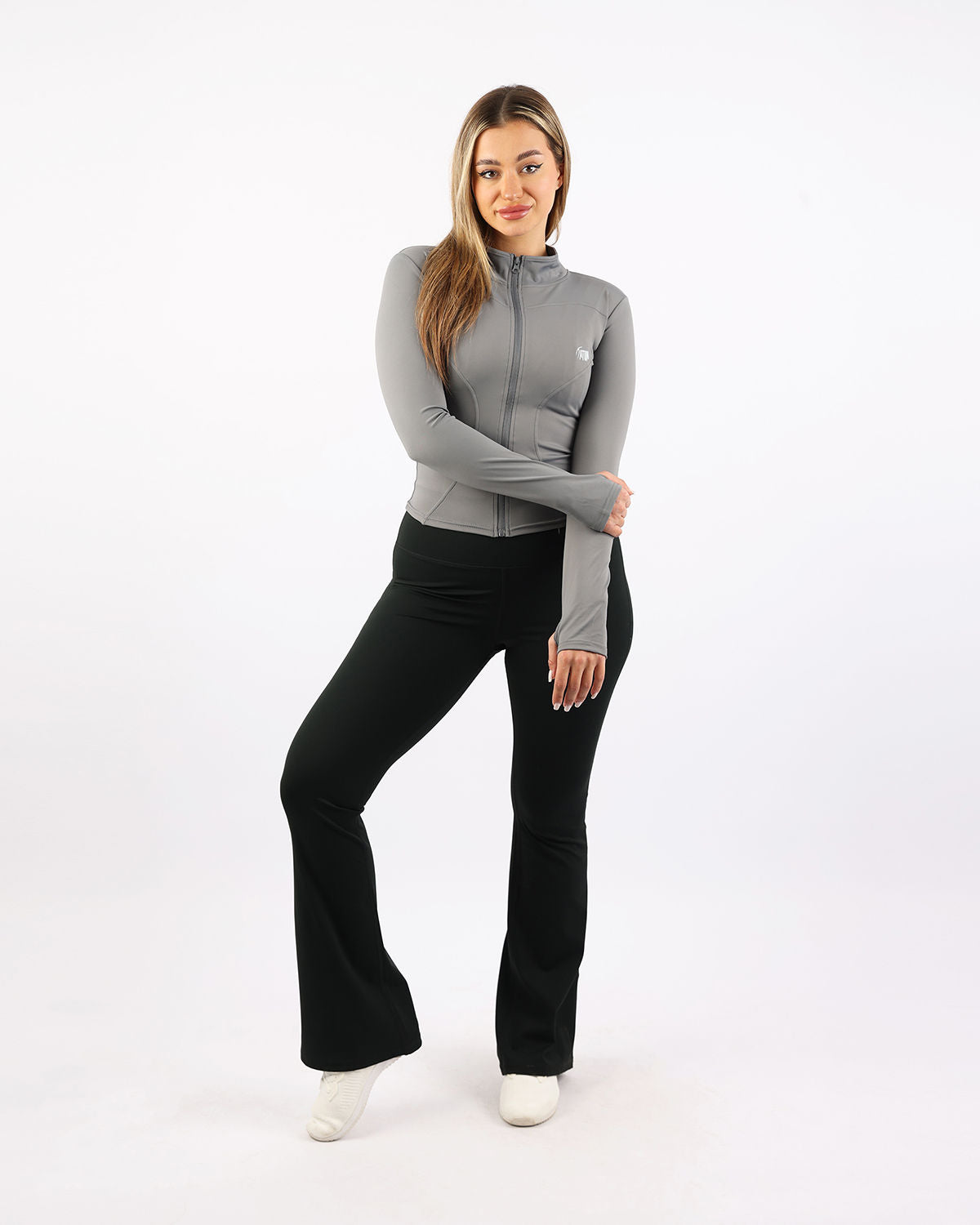 Verde Women's Zip Gray Jacket-Atum -32335655