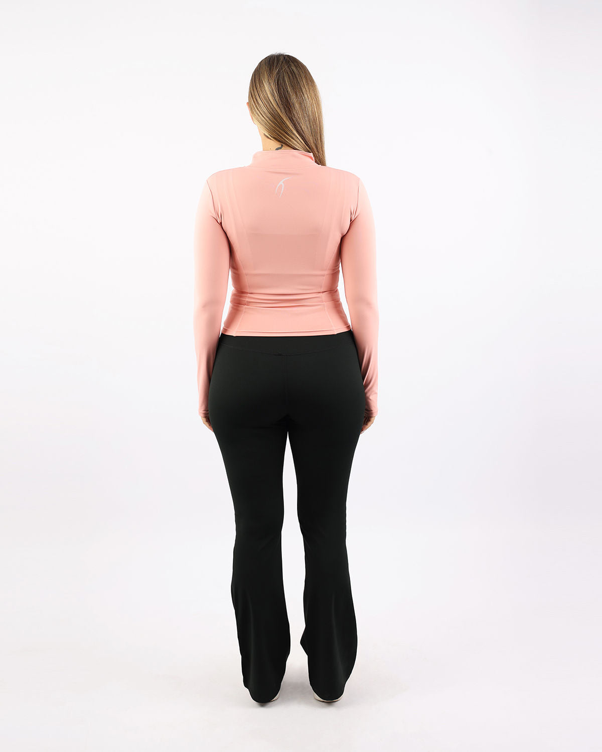 High-Rise Wide Leg Black Leggings-Atum -75395701
