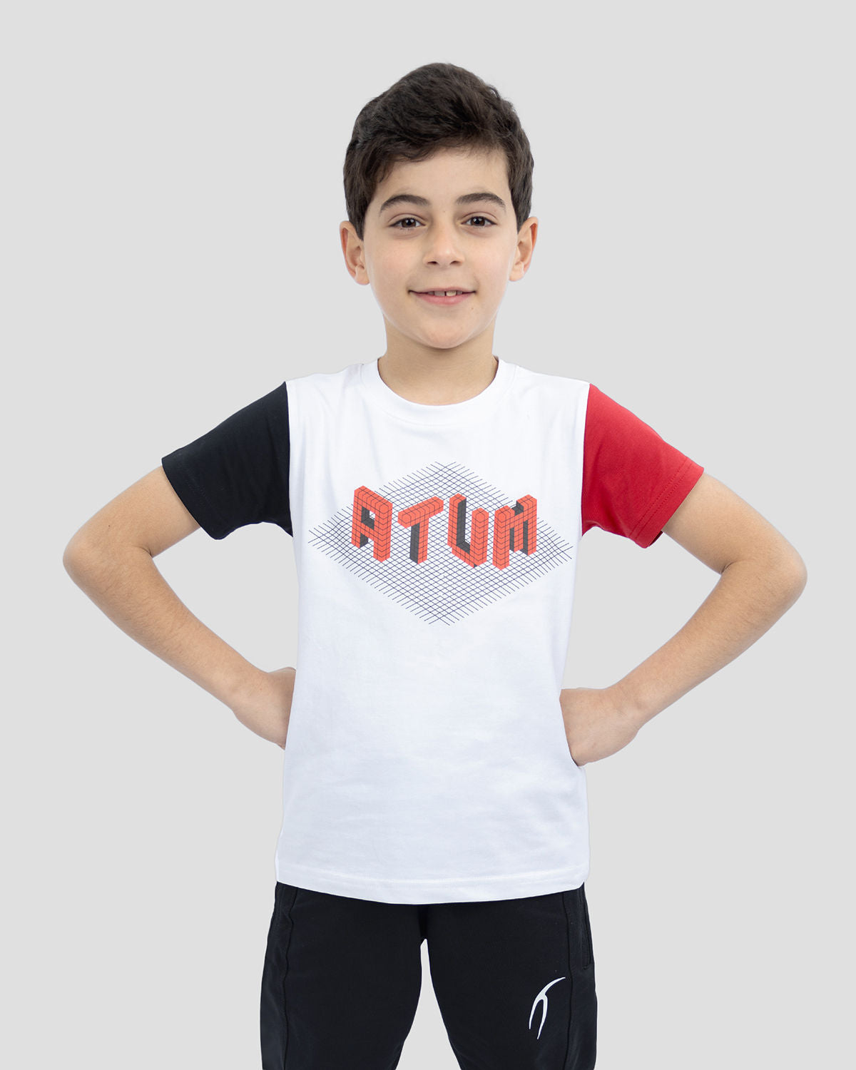 Graphic Logo Boy's White T-Shirt