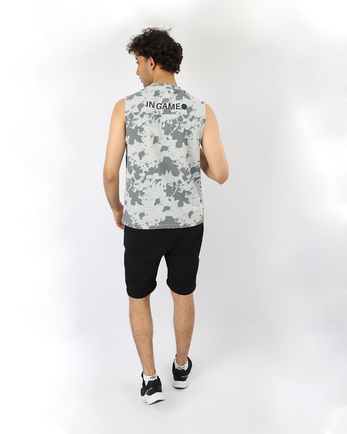 Men's Essential Gray Tank Top-Atum -96251384