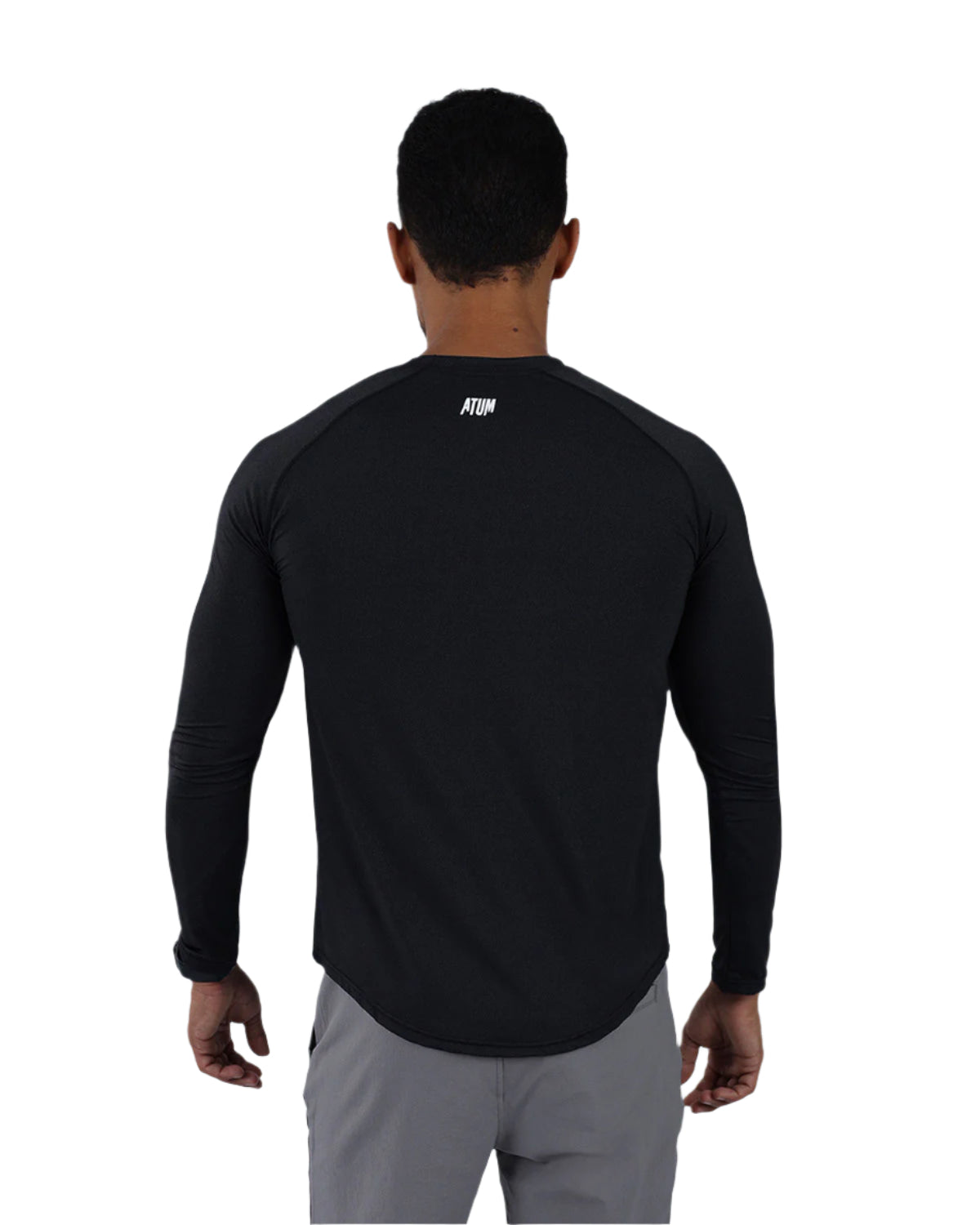 Long Sleeve Running Black Tee-Atum -28611112