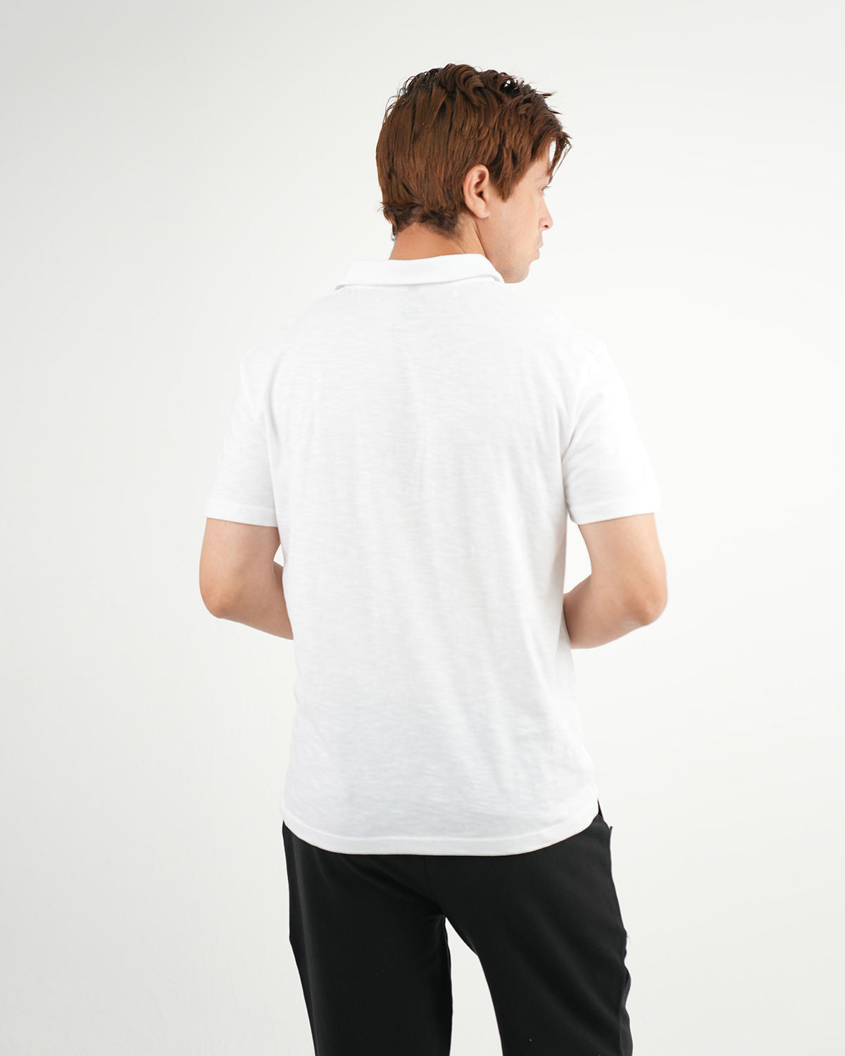 ATUM| Comfort Slub Men's Polo T-Shirt - White