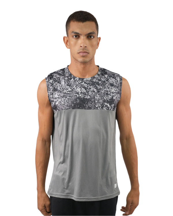 Hi-Dri Cut-Off Gray Tank Top-Atum -84039139