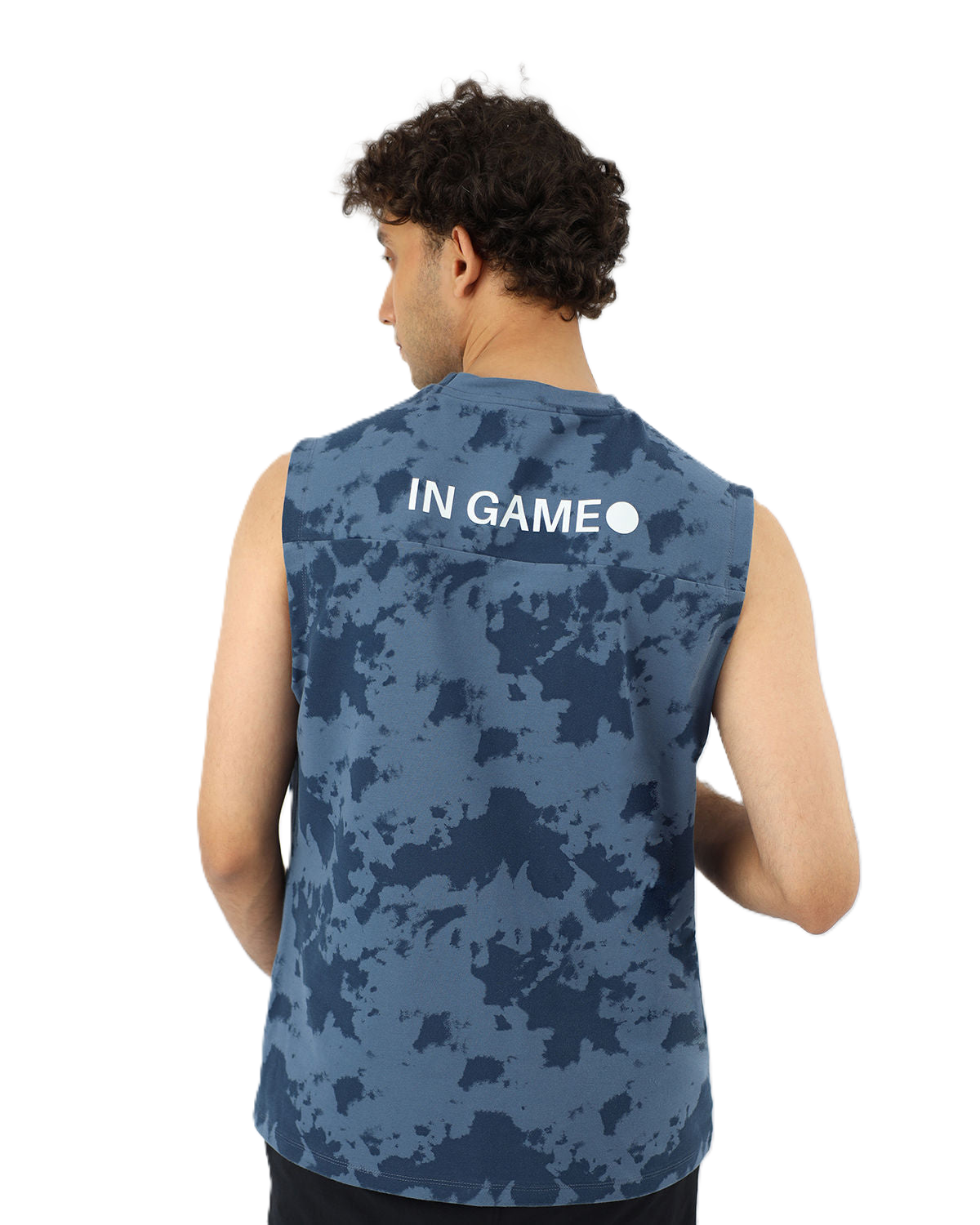 Men's Essential Navy Tank Top-Atum -25198667