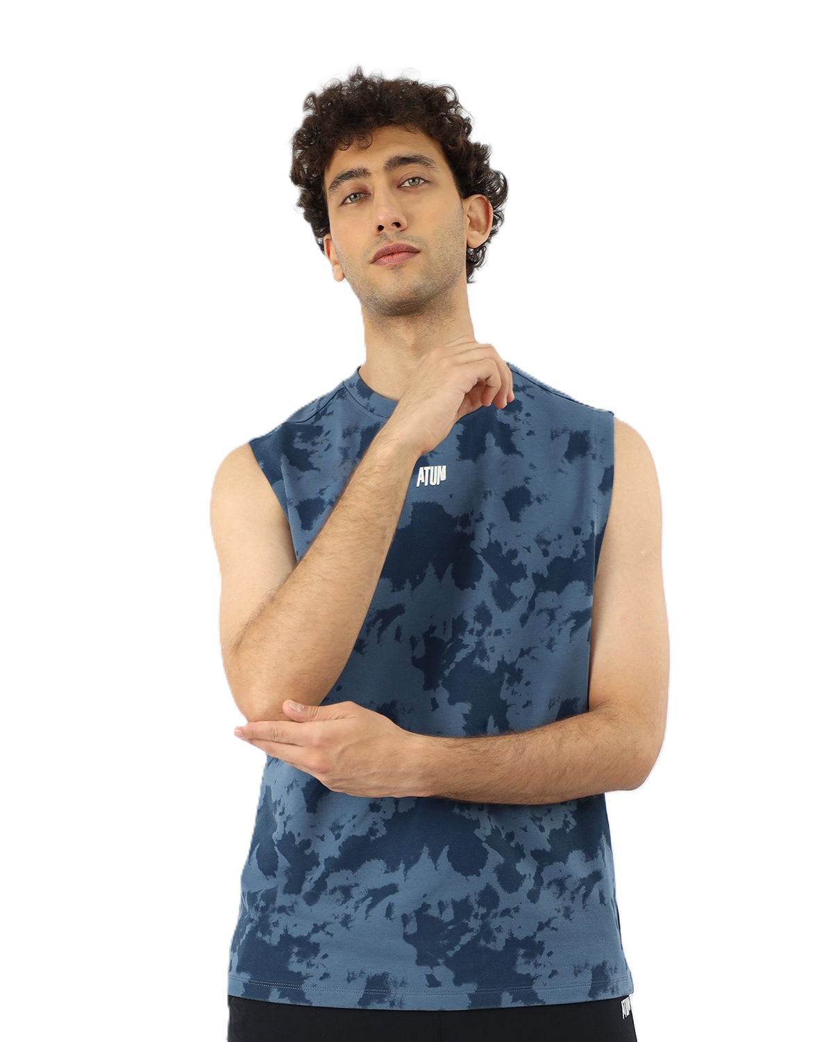 Men's Essential Navy Tank Top-Atum -81790673