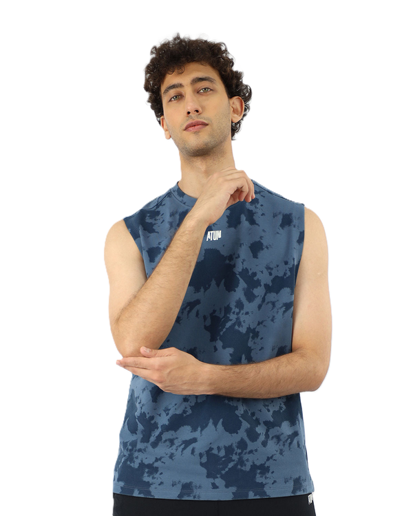 Men's Essential Navy Tank Top-Atum -92915796