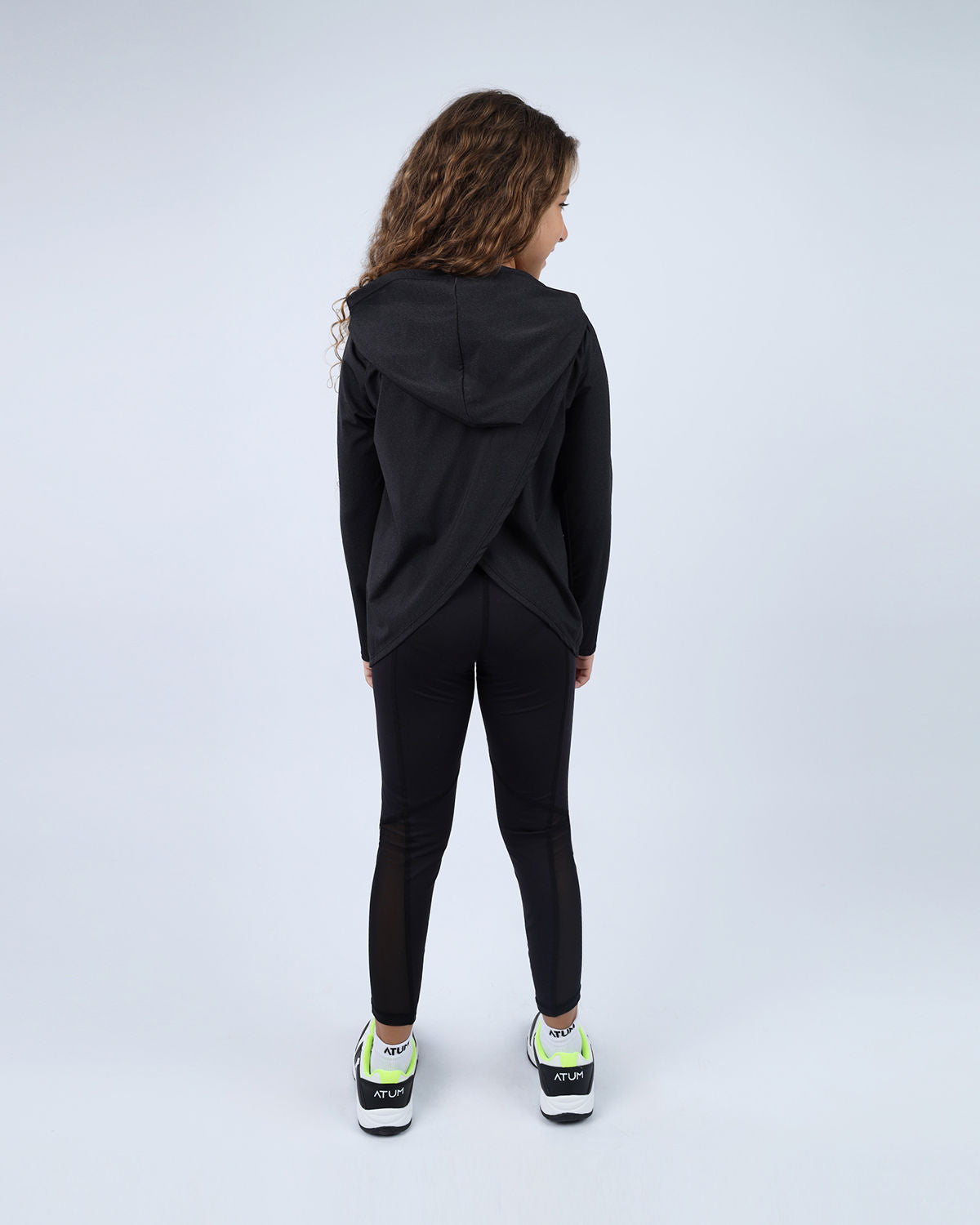 Vivid Long-Sleeve Black Hoodie-Atum -46360006