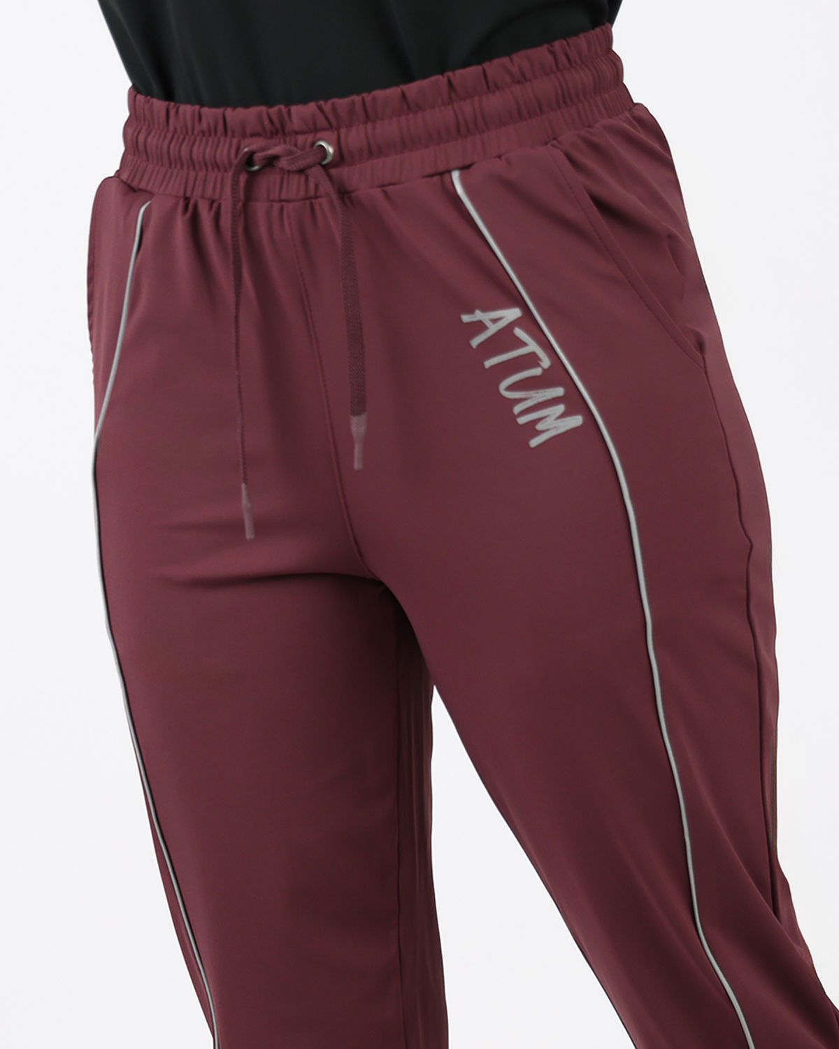Relaxed Fit Burgundy Pants-Atum -65929488