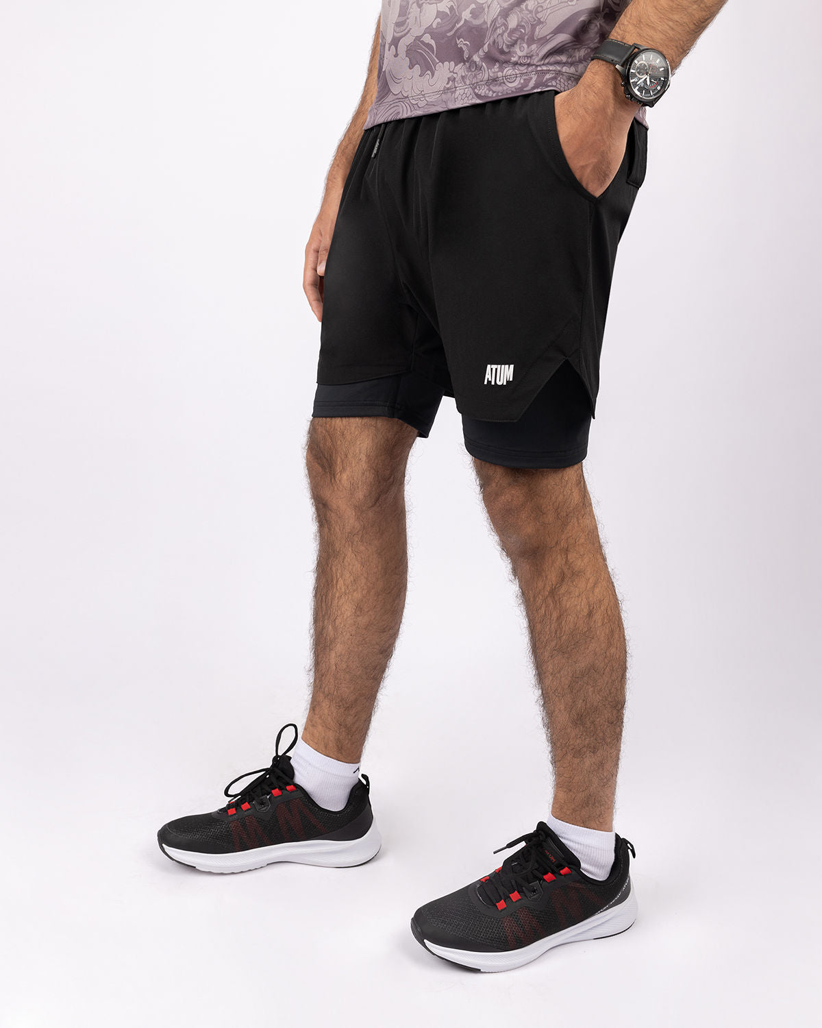 Hidden Pocket Black Training Short-Atum -48208139