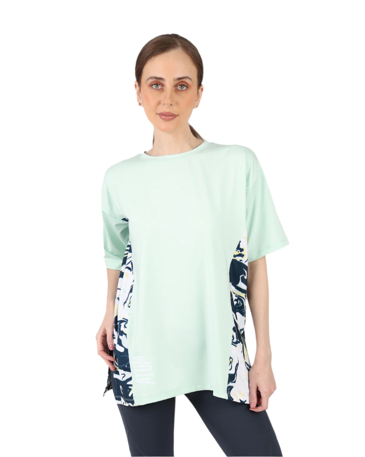 Women's Oversized Mint T-Shirt-Atum -12871826