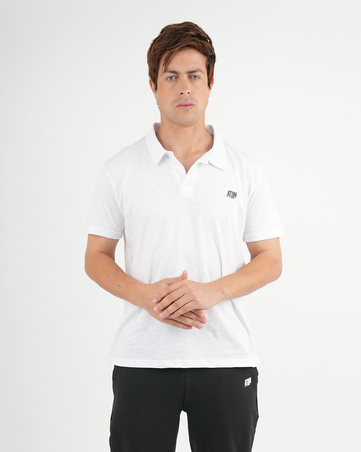 ATUM| Comfort Slub Men's Polo T-Shirt - White