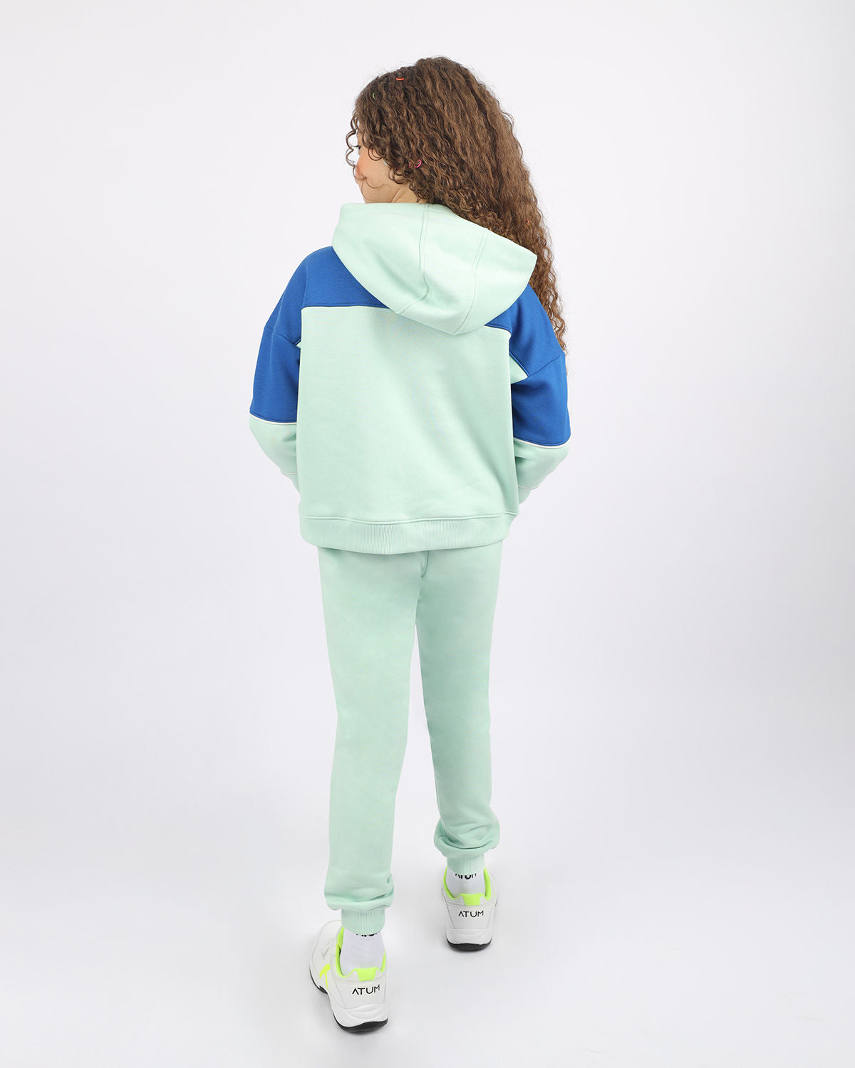 Girl's Quarter Mint Zip Hoodie-Atum -38410080