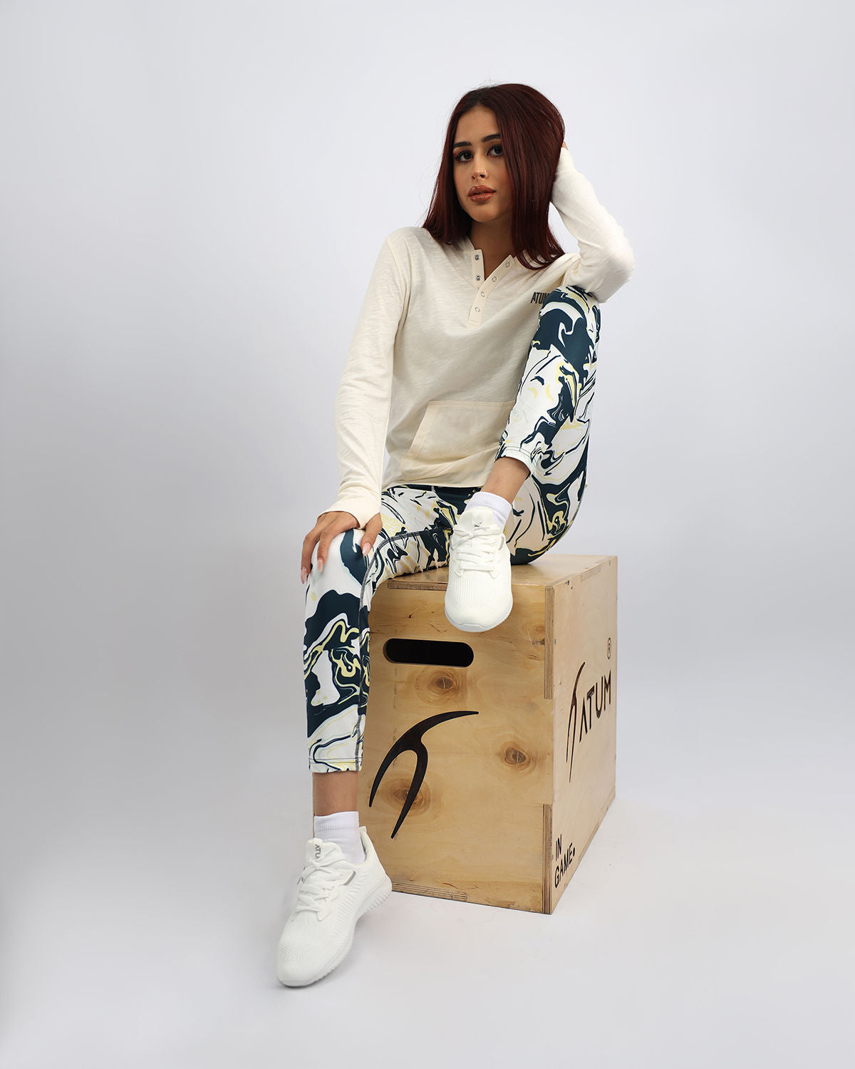 Women's Hooded White T-Shirt-Atum -67737660