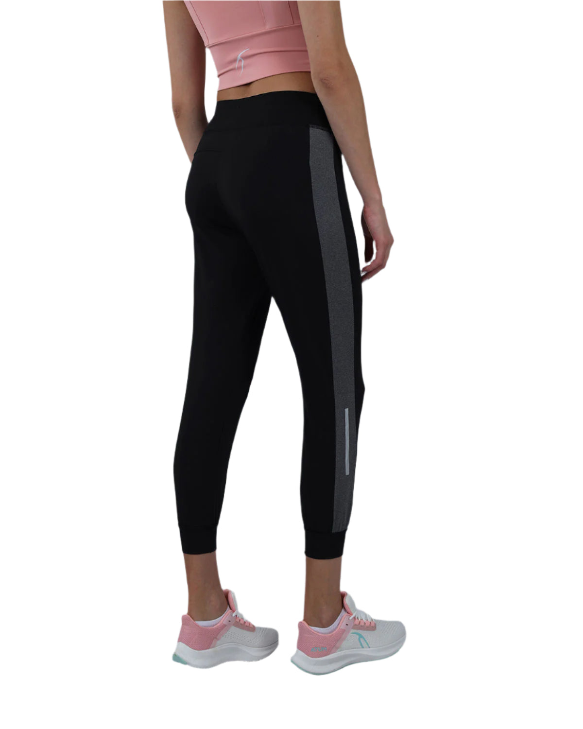 Stride Contrast Panel Black Pants-Atum -59917696