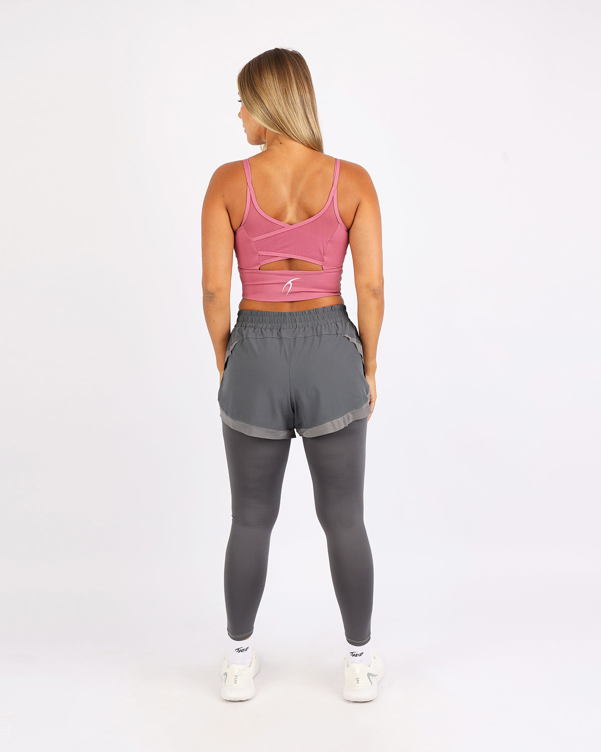 Pocket Wave Skort Gray Leggings-Atum -71093114
