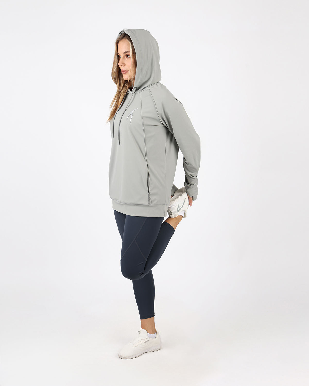 Long-Sleeve Training Gray Hoodie-Atum -61995106