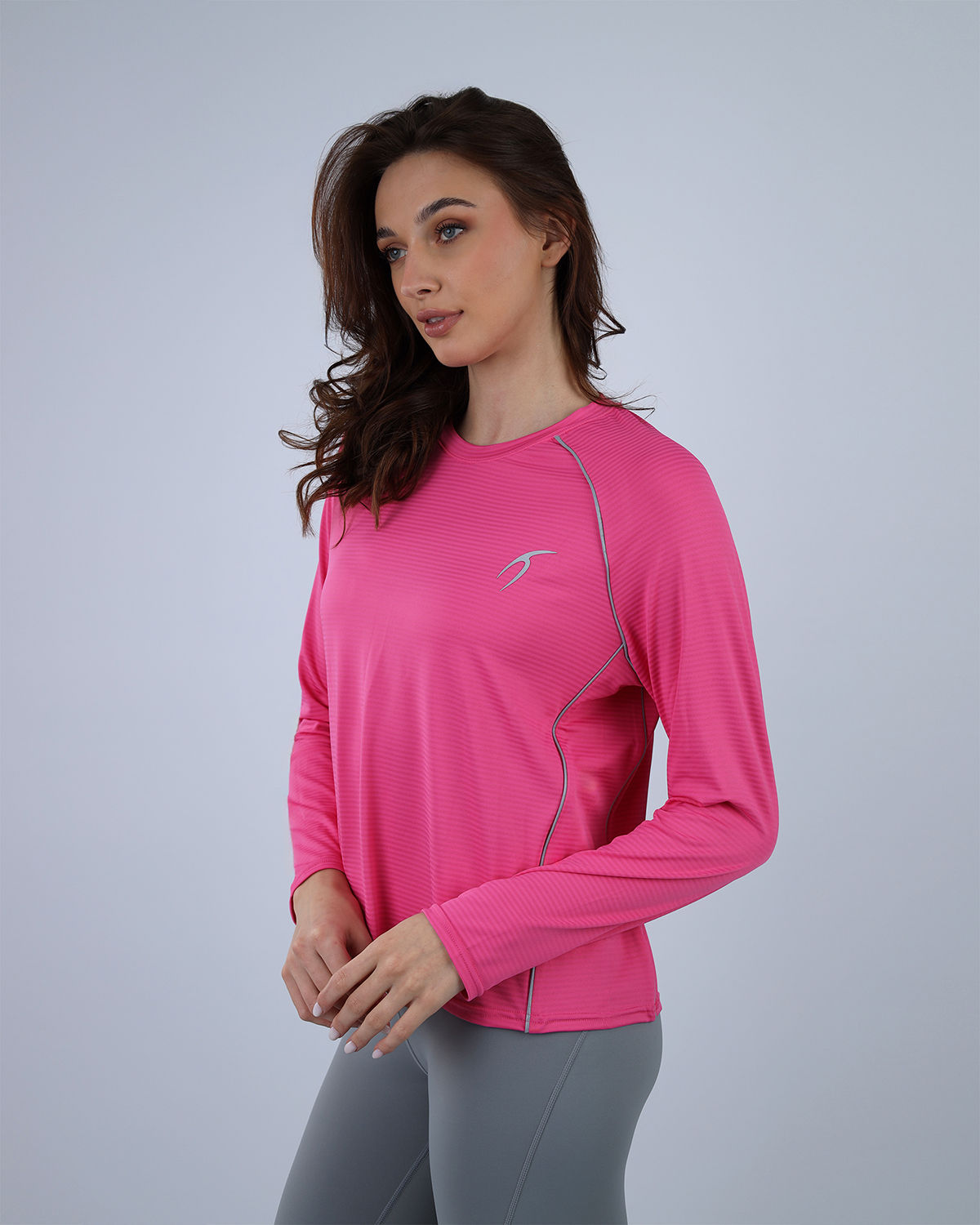 Slim Long Sleeve Fuchsia Top-Atum -29914571
