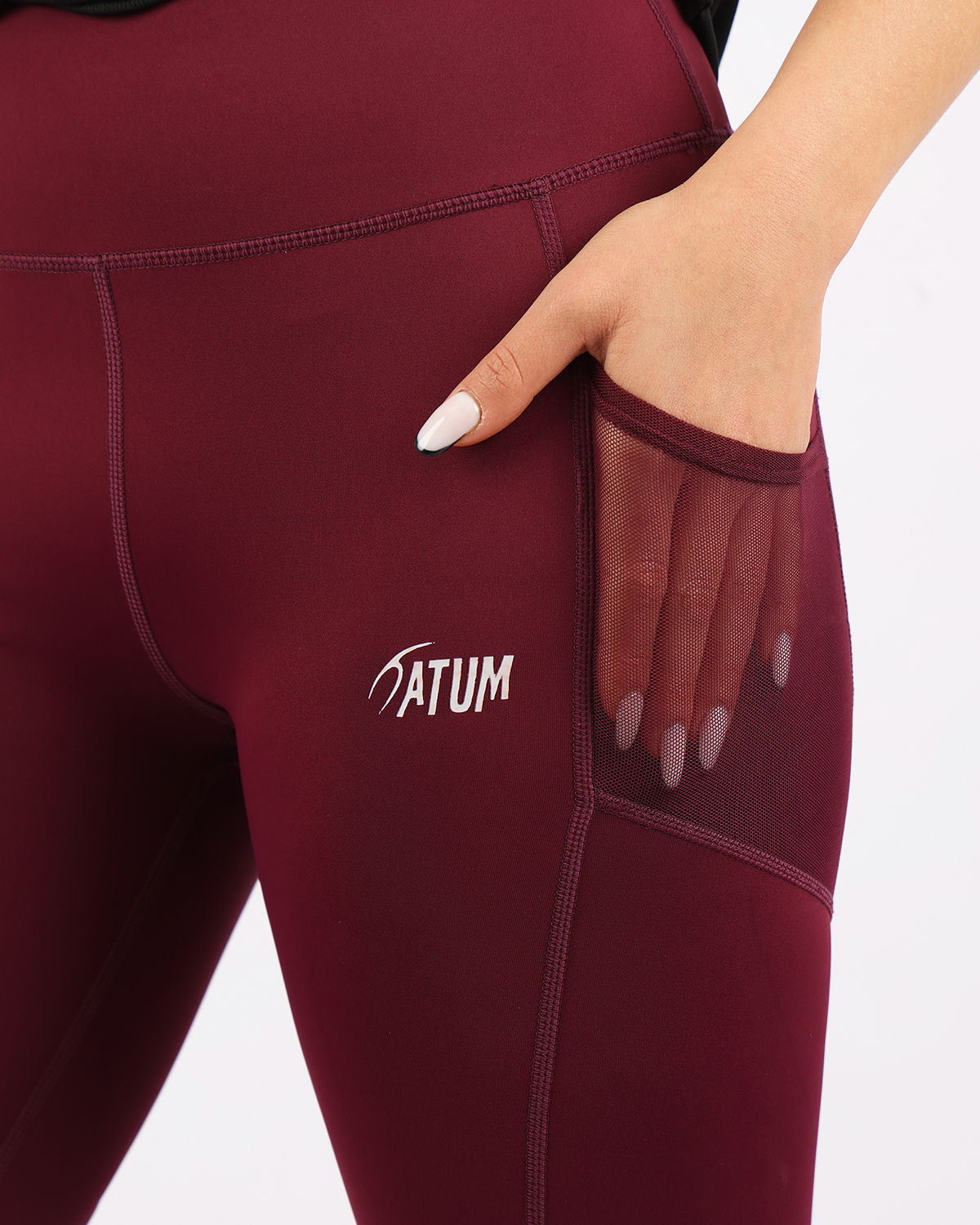 Pocket Flex Capri Bordeaux Leggings-Atum -81806603