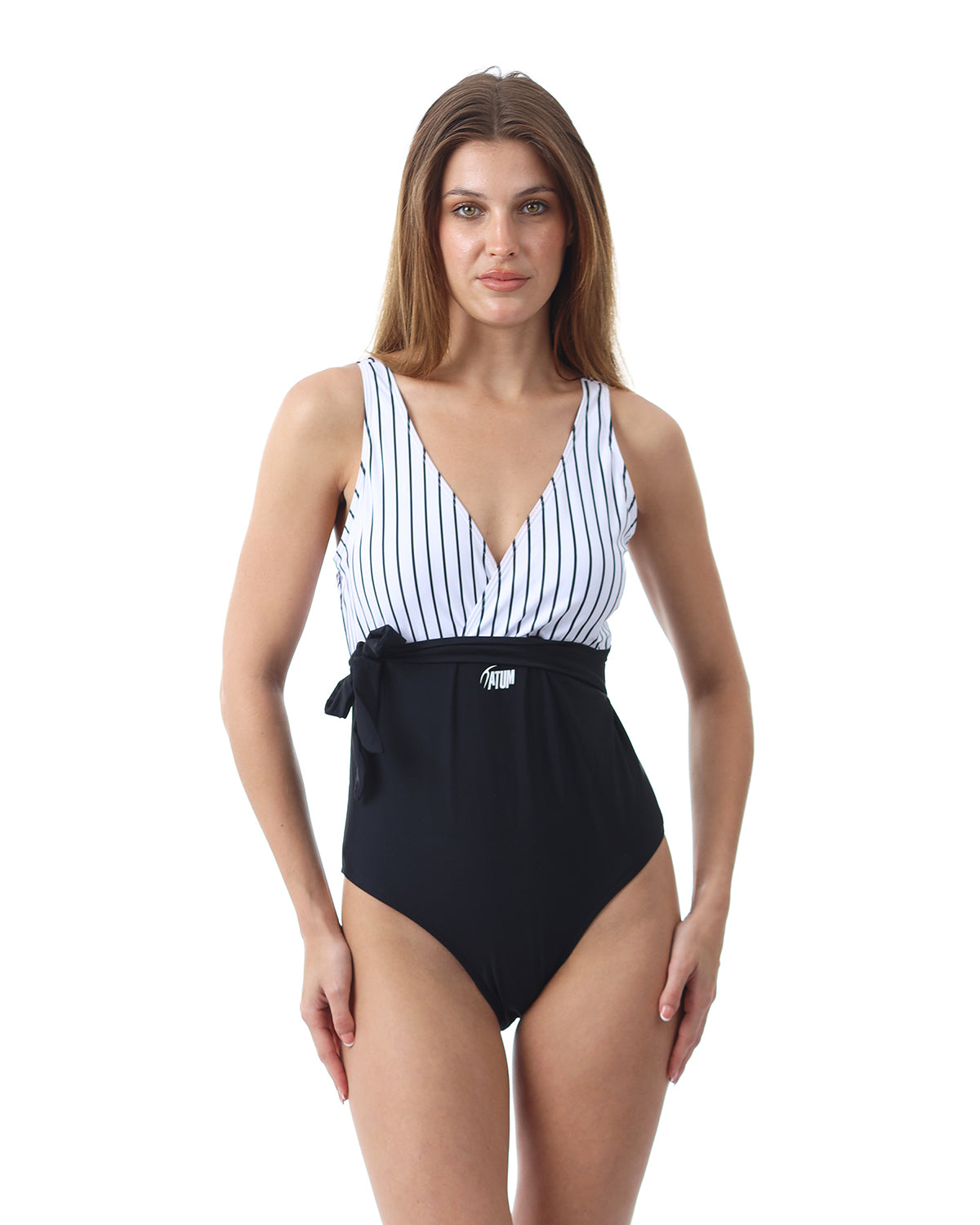 Coastal Charm Black Swimsuit-Atum -74684216