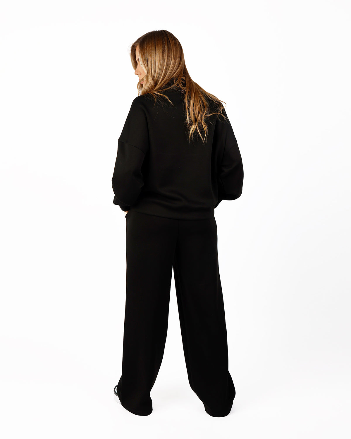 HalfZip Women's Black Tracksuit