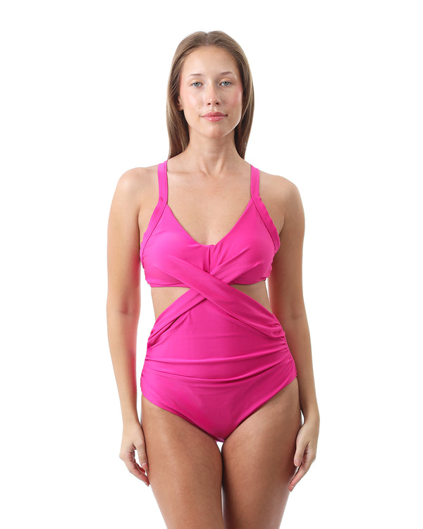 Twist Wave Fuchsia Swimsuit-Atum -58814839