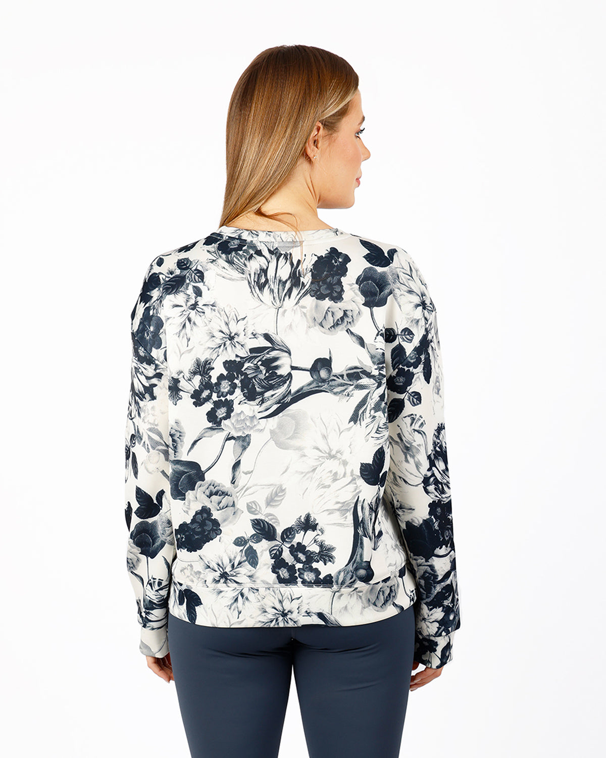 Modern Flora Navy Top