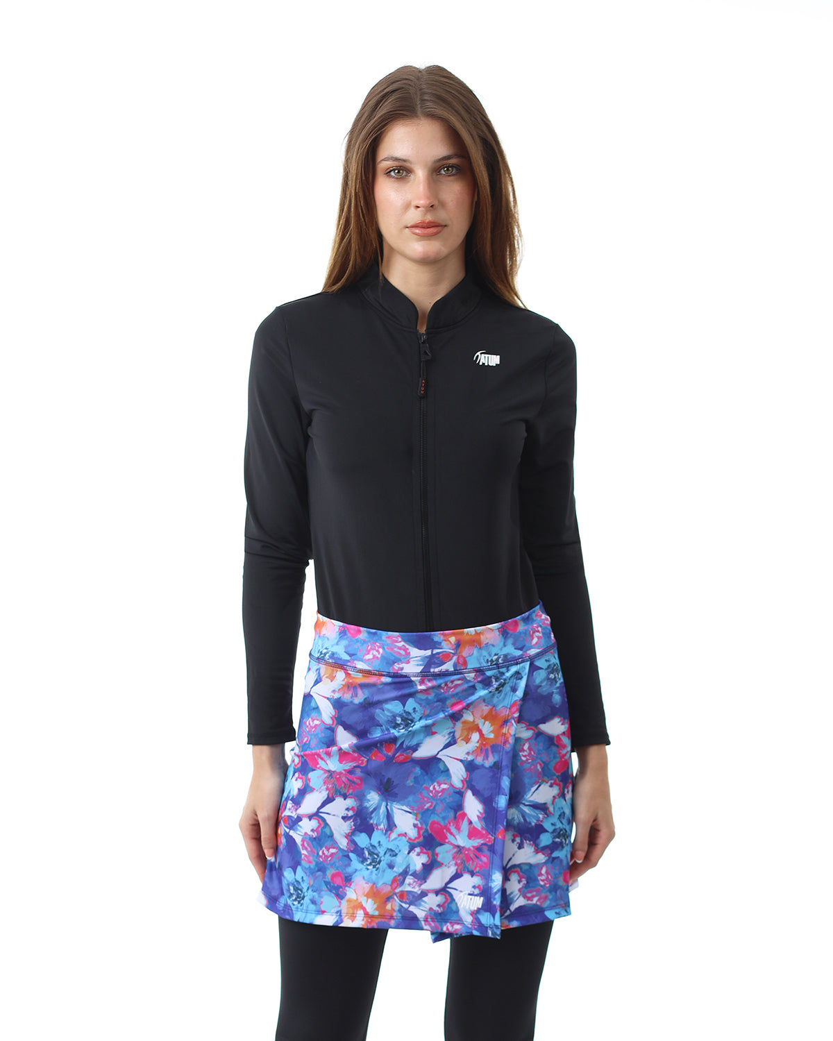 Floral Splash Blue Skirt-Atum -13782622