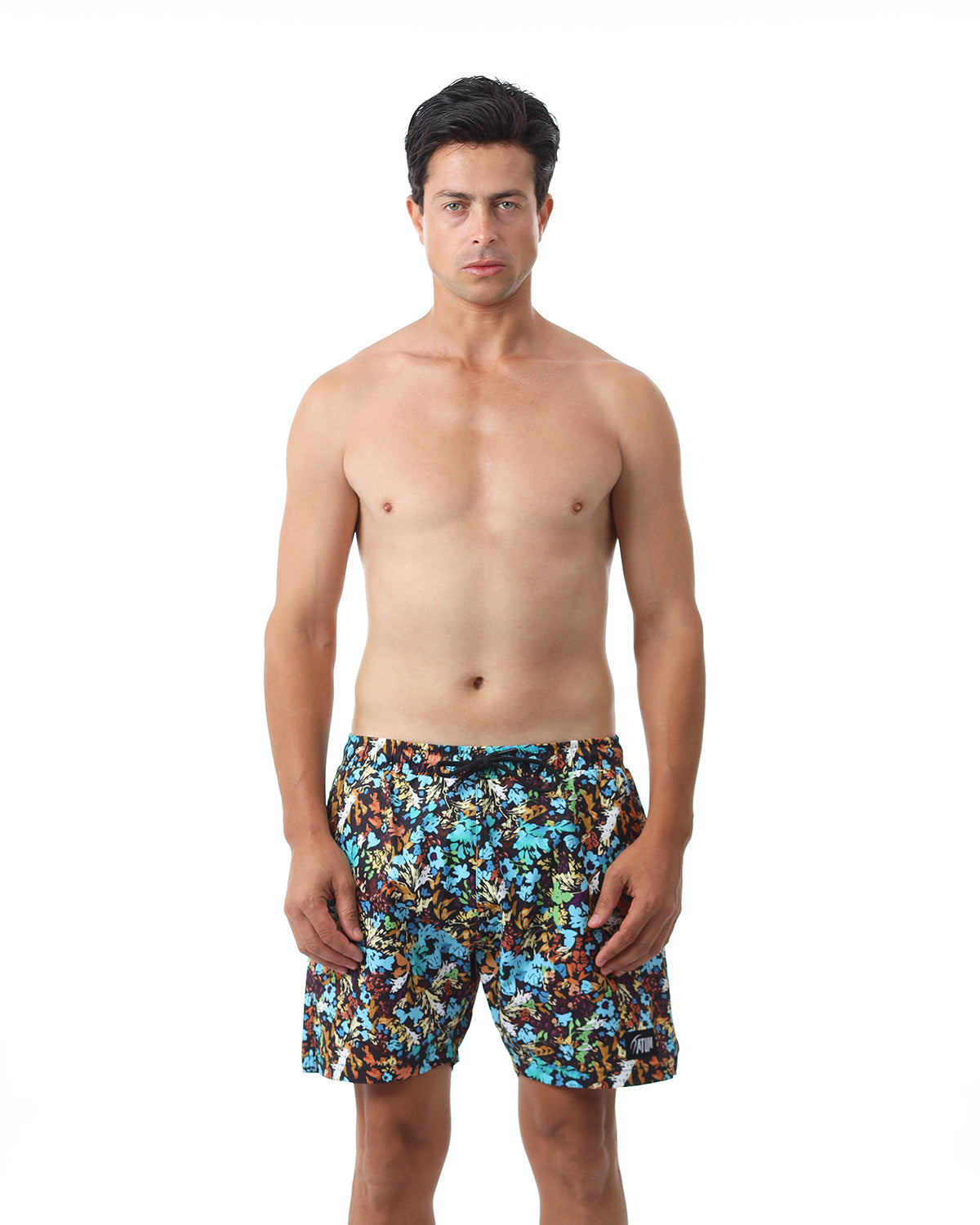 Aquatic Bloom Black Swim Short-Atum -21952509