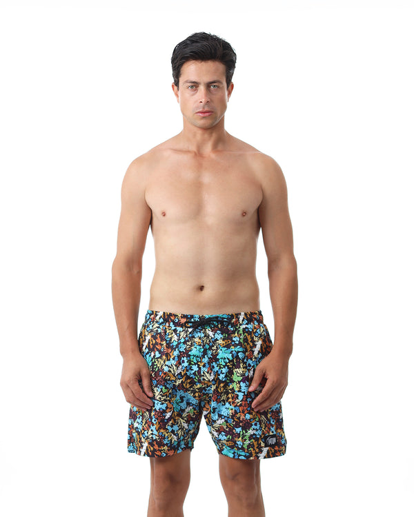 Aquatic Bloom Black Swim Short-Atum -48709024