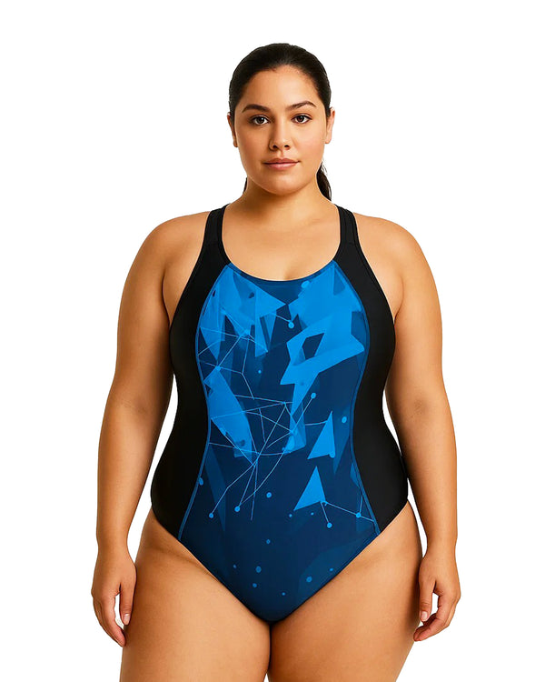 Waves Oversize Black Swimsuit-Atum -16502448