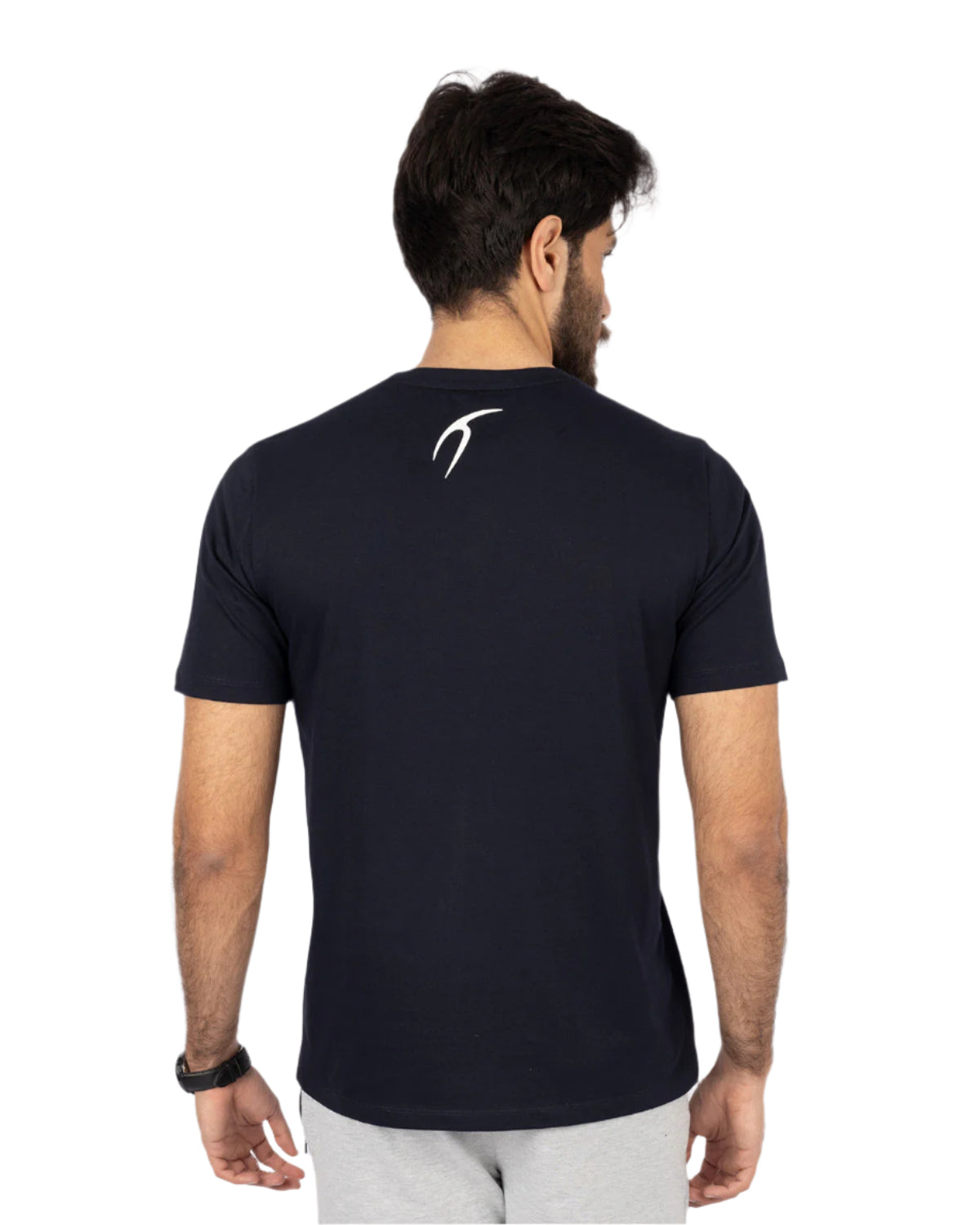 Basic Cotton Navy T-Shirt-Atum -17810658