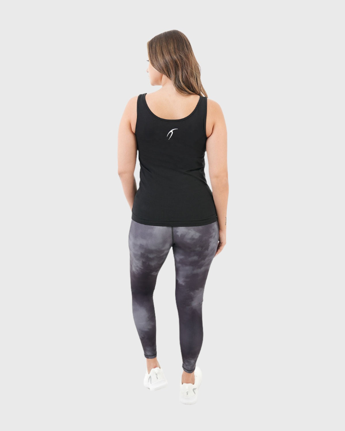 Yoga Printed Gray Leggings-Atum -14417096