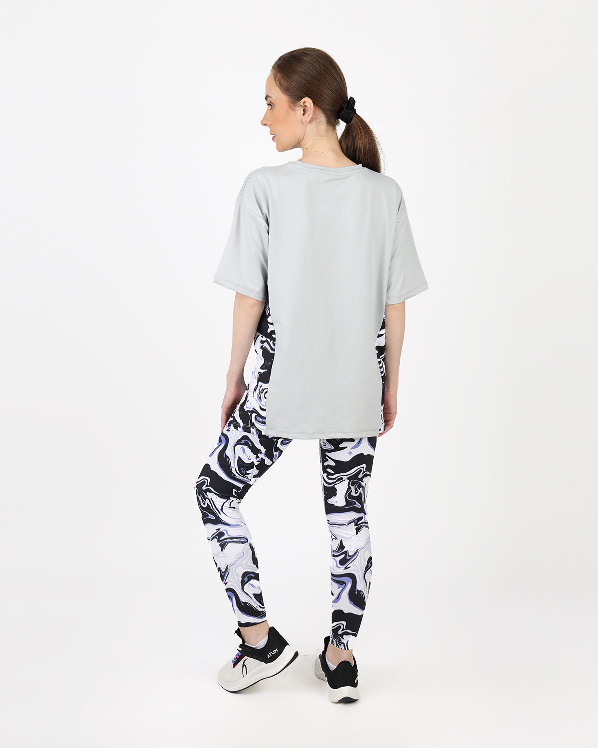 Women's Oversized Gray T-Shirt-Atum -30598332