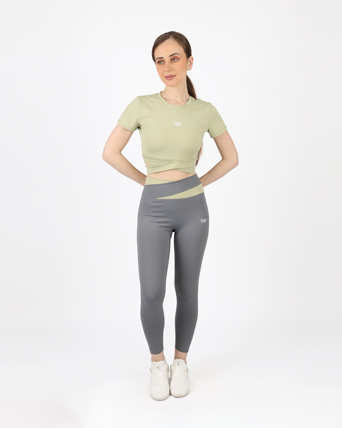 Horizon Duo Curve Gray Leggings-Atum -94406862