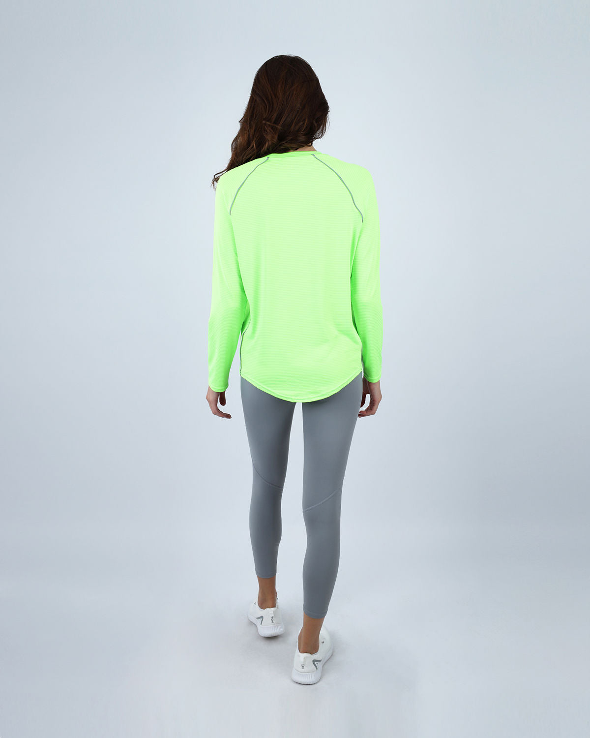 Slim Long Sleeve Lime Green Top-Atum -71838976