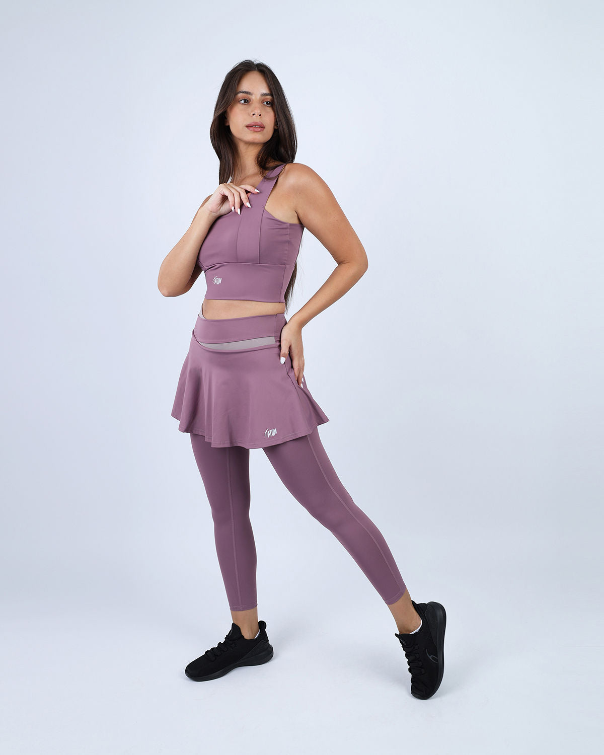Flexi Flair Skirted Purple Leggings-Atum -37825366