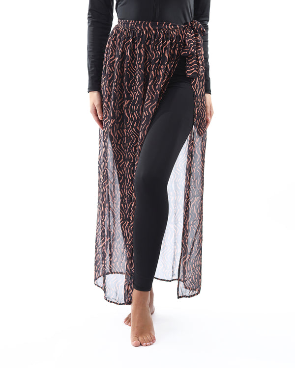 Midnight Waves Black Cover-Up Skirt-Atum -52971681
