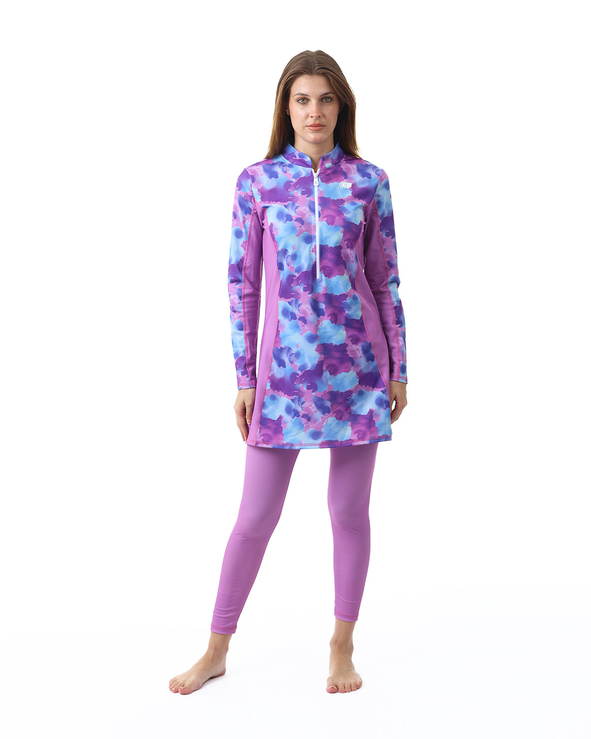 Lavender Lagoon Lilac Long Rashguard-Atum -36607547