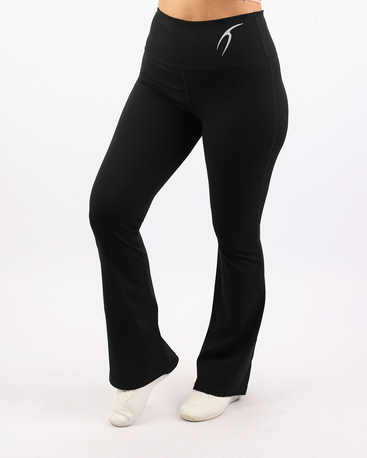 High-Rise Wide Leg Black Leggings-Atum -94132265