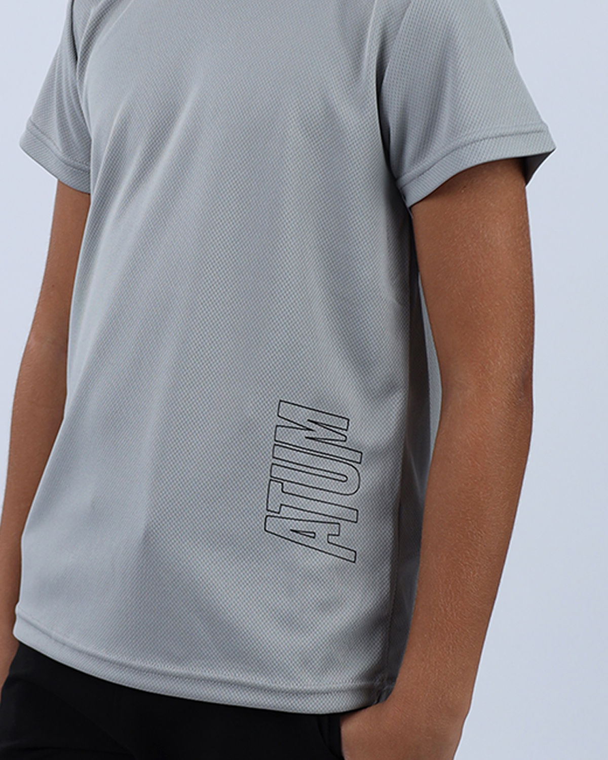 Dri-Fit Boys Basic Gray T-Shirt-Atum -35651878